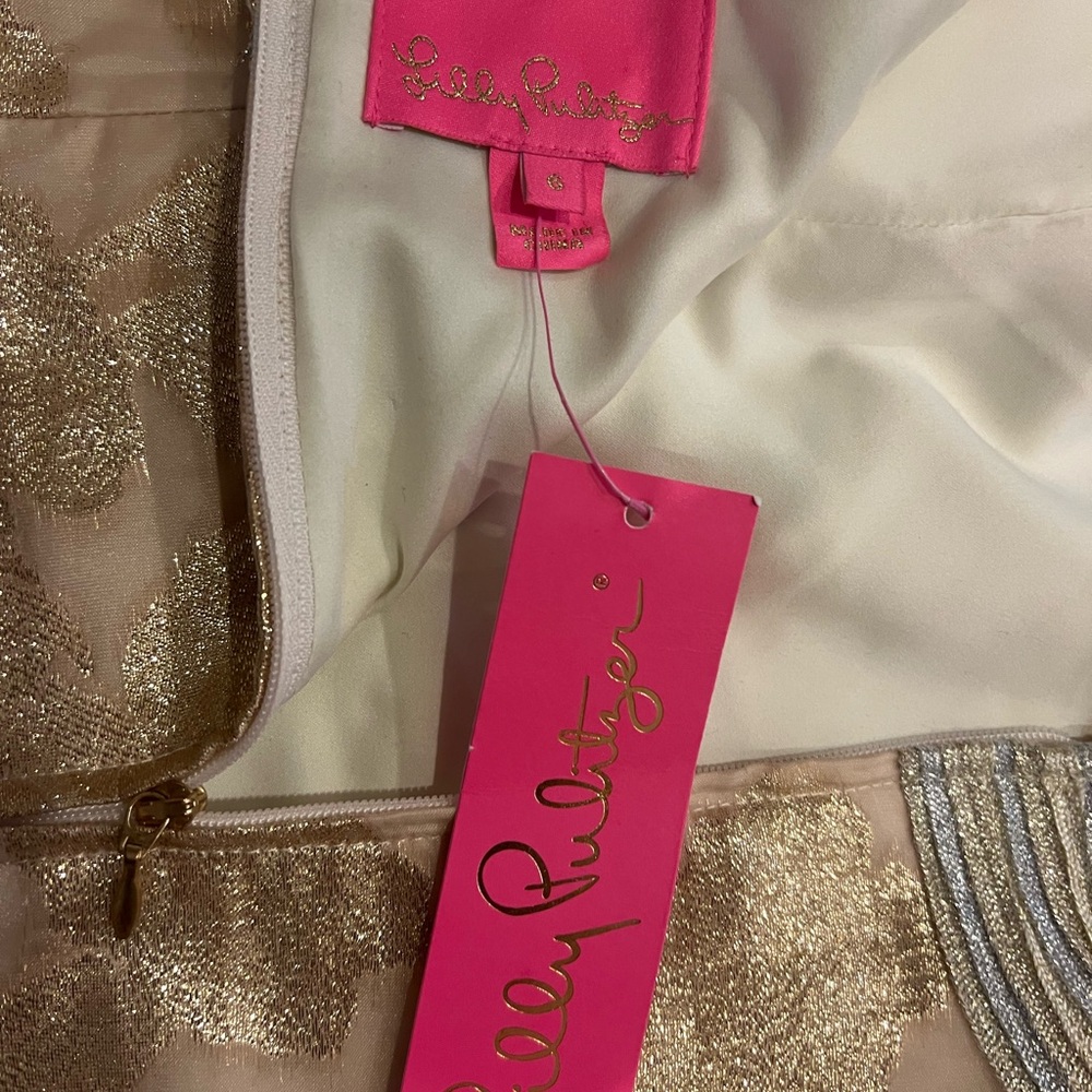Lilly Pulitzer Gold Mini Dress - Picture 6 of 8